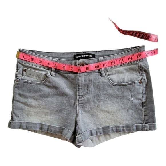 CLOCKHOUSE Grey Coastal Cowgirl Denim Jean Shorts Size L - Picture 3 of 14